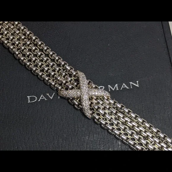 "SOLD"David Yurman Diamond X Bracelet - Picture 5 of 8